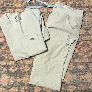 FIGS pinstripe scrub set